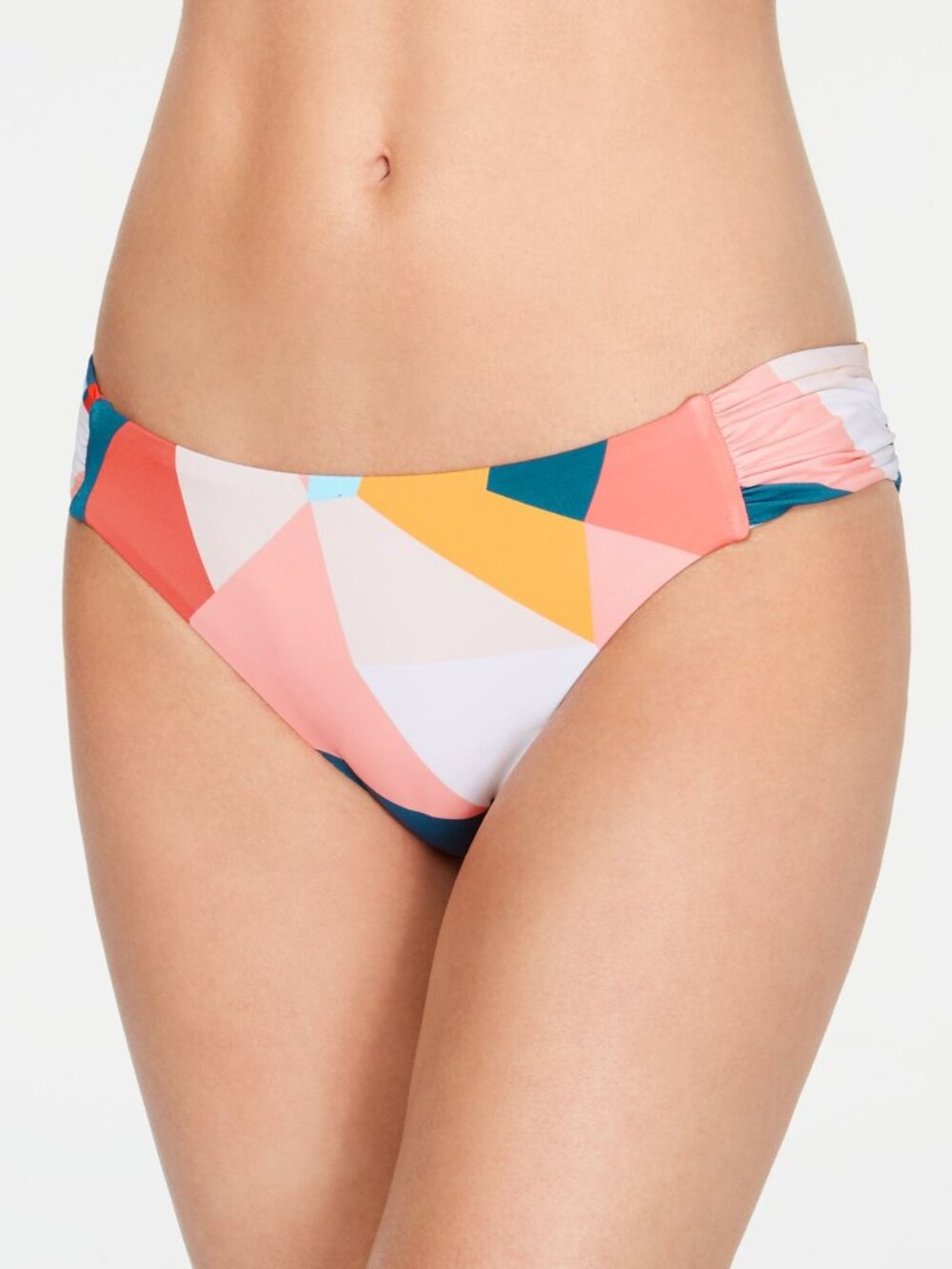 bar III Womens Pop Art Printed Side Shirred Bottoms